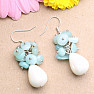 Amazon and Mother of Pearl fashion earrings