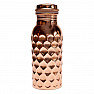 Copper fitness bottle 500 ml decorated with dimples