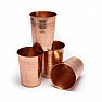 Copper cup 250 ml decorated with engravings of flowers