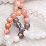 Moonstone multicolor beaded bracelet