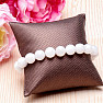 Moonstone white bracelet made of beads 10 mm