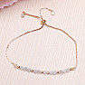 Moonstone cut drawstring bracelet