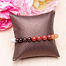 Red jasper and garnet beaded bracelet