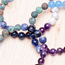 Amethyst and dumortierite beaded bracelet