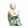 Buddhist monk statuette boy Namaste colored