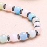 Morganite - beryl pink emerald with hematite beaded bracelet