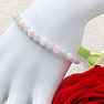 Morganite - beryl pink emerald bracelet extra AA quality cut beads