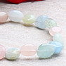 Morganite - beryl pink emerald flat oval bracelet