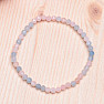 Morganite - beryl pink emerald bracelet extra AA quality cut beads variant blue