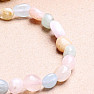 Morganite - beryl pink emerald bracelet made of oval stones