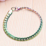 Cuban multicolor stainless steel bracelet