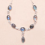 Labradorite necklace silver Ag 925 N1325