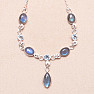 Labradorite necklace silver Ag 925 N1336