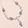 Labradorite necklace silver Ag 925 N1336