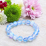 Tan Blue sky aura beaded bracelet