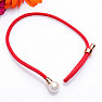 Fashion bracelet red cord with pearl