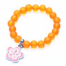 Children's bracelet with colored beads and a flower