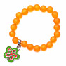 Children's bracelet with colored beads and a flower