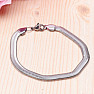 Elegant bracelet Herringbone stainless steel silver color 20 cm