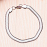 Elegant bracelet Herringbone stainless steel silver color 20 cm