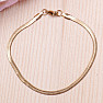 Elegant bracelet Herringbone stainless steel gold color 18.5 cm