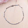 Fashionable unisex bracelet made of stainless steel, silver color 21.5 cm