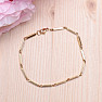 Fashion unisex bracelet made of stainless steel gold color 21 cm