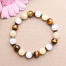 Tiger's eye, crystal, jade bracelet RB Design 84