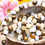 Tiger's eye, crystal, jade bracelet RB Design 84