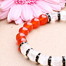 Carnelian and rock crystal bracelet RB Design 87