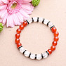 Carnelian and rock crystal bracelet RB Design 87