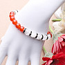 Carnelian and rock crystal bracelet RB Design 87