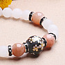 Jadeite white and sun stone bracelet RB Design 91