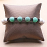 Howlit white and green cracked agate men's bracelet RB Design 77