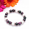 Jadeite purple-green and cracked crystal bracelet RB Design 140