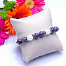 Jadeite purple-green and cracked crystal bracelet RB Design 140