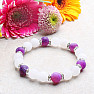 Agate cracked purple and jadeite bracelet RB Design 66