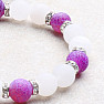 Agate cracked purple and jadeite bracelet RB Design 66