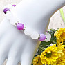 Agate cracked purple and jadeite bracelet RB Design 66