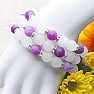 Agate cracked purple and jadeite bracelet RB Design 66