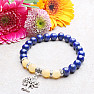 Lapis lazuli with jade and tree of life bracelet RB Design 67