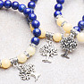 Lapis lazuli with jade and tree of life bracelet RB Design 67