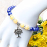 Lapis lazuli with jade and tree of life bracelet RB Design 67