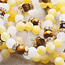 Tiger eye, cracked yellow agate and jadeite bracelet RB Design 68