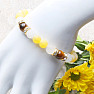 Tiger eye, cracked yellow agate and jadeite bracelet RB Design 68