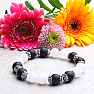 Agate black and jadeite bracelet RB Design 69