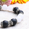 Agate black and jadeite bracelet RB Design 69