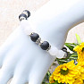 Agate black and jadeite bracelet RB Design 69