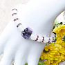 Charm with white cracked agate bracelet RB Design 70