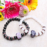 Charm with white cracked agate bracelet RB Design 70